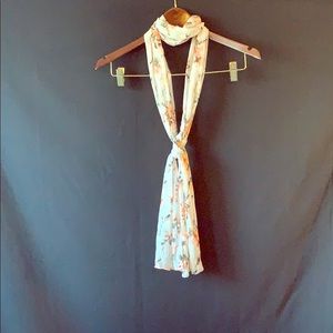 White House Black Market Thin floral printed scarf